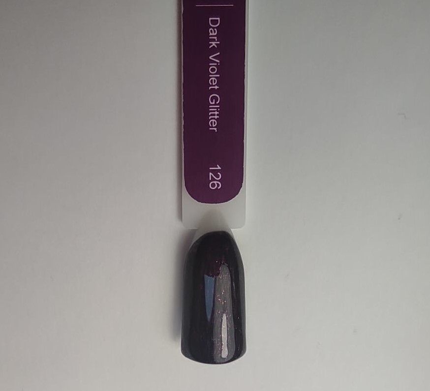 Spektr Gel Polish EVE *126 Dark Violet Glitter 10ml - Imagen 2