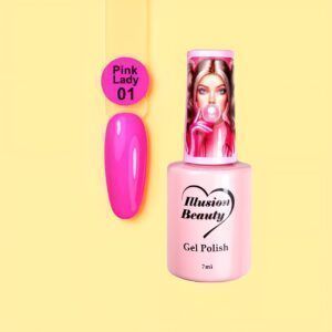 Esmalte semipermanente Pink Lady 01 illusion beauty – 7ml Colores rosas Barbie