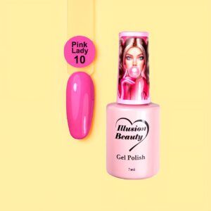 Esmalte semipermanente Pink Lady 10 illusion beauty – 7ml Colores rosas Barbie