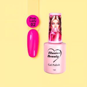 Esmalte semipermanente Pink Lady 02 illusion beauty – 7ml Colores rosas Barbie