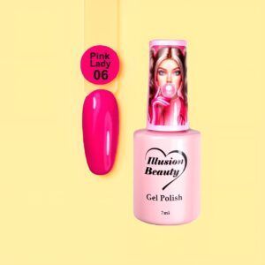 Esmalte semipermanente Pink Lady 06 illusion beauty – 7ml Colores rosas Barbie