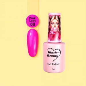 Esmalte semipermanente Pink Lady 08 illusion beauty – 7ml Colores rosas Barbie