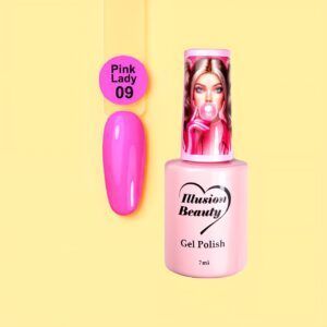 Esmalte semipermanente Pink Lady 09 illusion beauty – 7ml Colores rosas Barbie